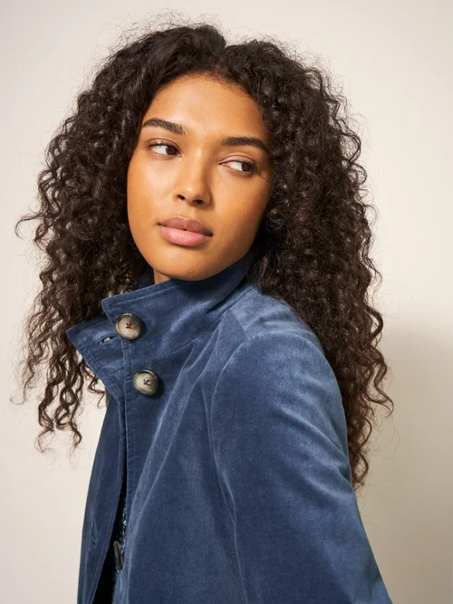 Karla Samtmantel - Dus Blue - 38/R Bild 2