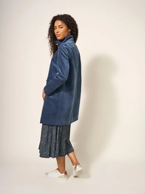 Karla Samtmantel - Dus Blue - 38/R Bild 4