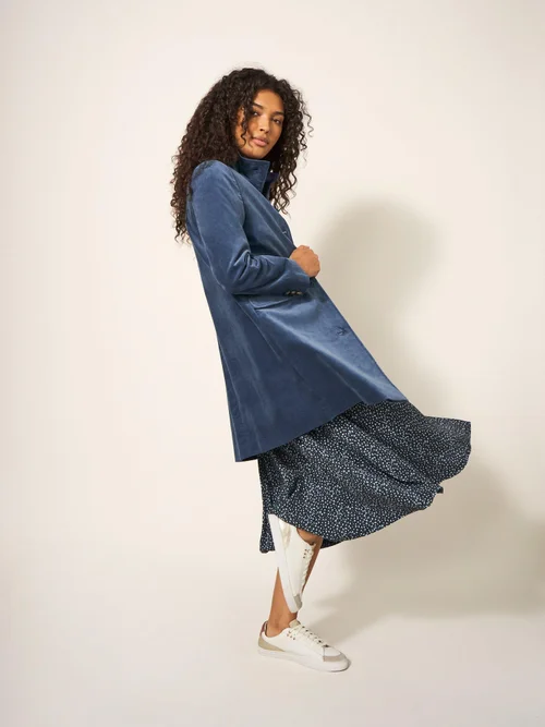 Karla Samtmantel - Dus Blue - 38/R Bild 3