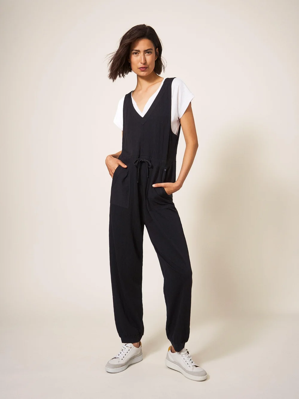 Lainey Jumpsuit aus Jersey - Pures Schwarz - 38 Bild 1