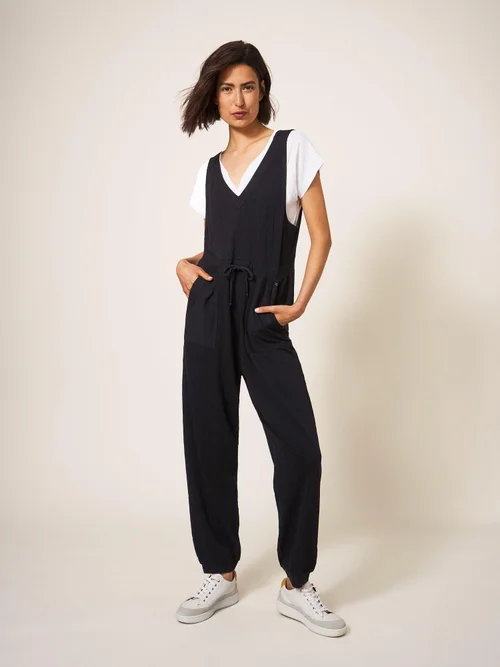 Lainey Jumpsuit aus Jersey - Pures Schwarz - 38 Bild 1