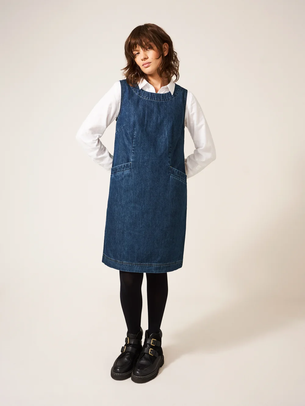 Lothbury Latzkleid aus Bio-Denim - Mittel-Denim - 34 Bild 1