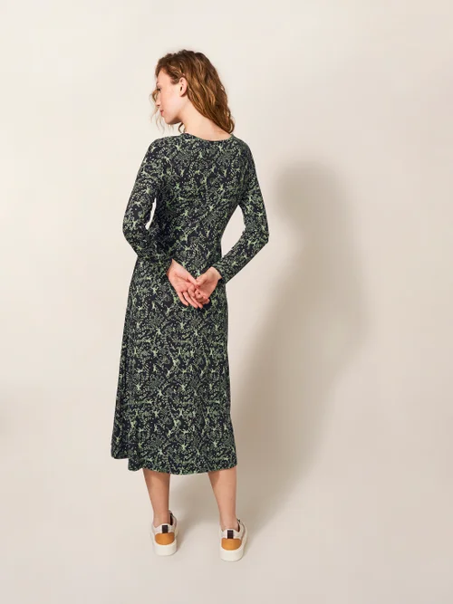 Madeline EcoVero Jerseykleid - Schwarz Mehrfarbig - 38 Bild 3