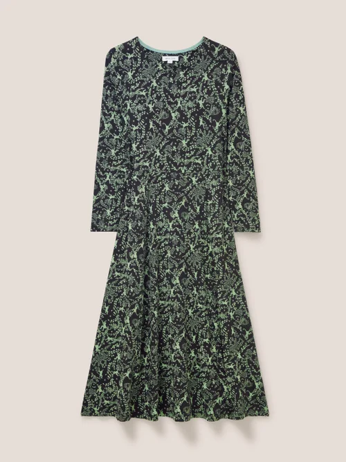 Madeline EcoVero Jerseykleid - Schwarz Mehrfarbig - 38 Bild 4