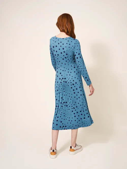 Madeline EcoVero Jerseykleid - Blaugrün Mehrfarbig - 38 Bild 3