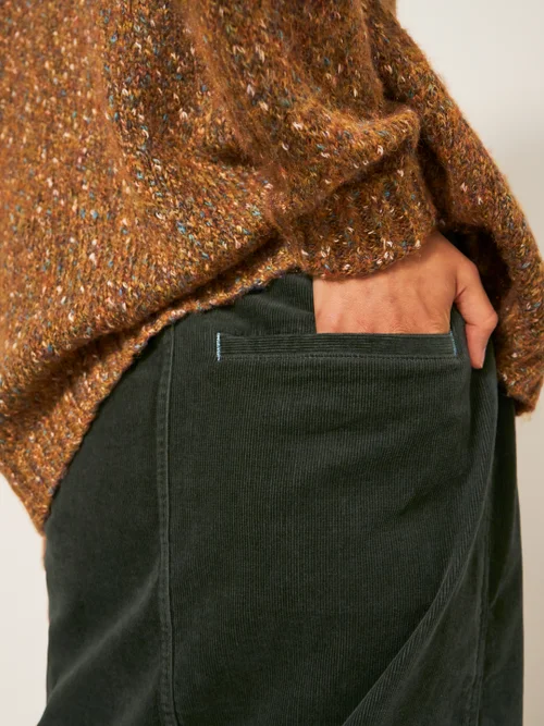 Poppy Midirock aus Bio-Cord - Khaki-Grün - 34 Bild 2