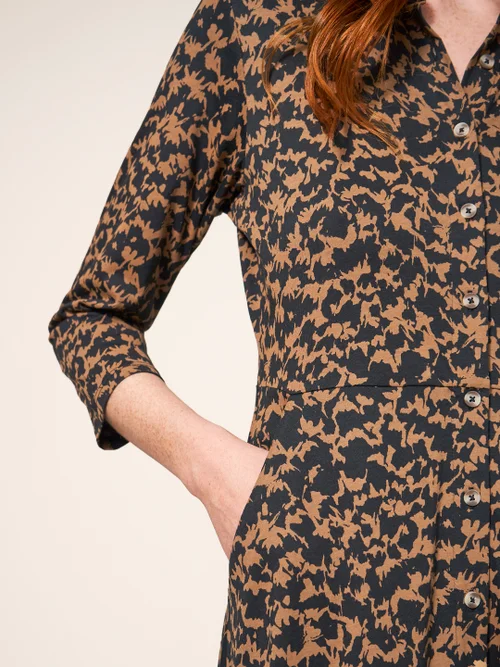 Rua Blusenkleid aus Jersey - Schwarz Mehrfarbig - 38 Bild 2