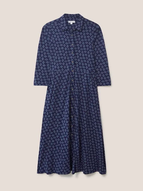 Rua Blusenkleid aus Jersey - Marineblau Mehrfarbig - 38 Bild 4