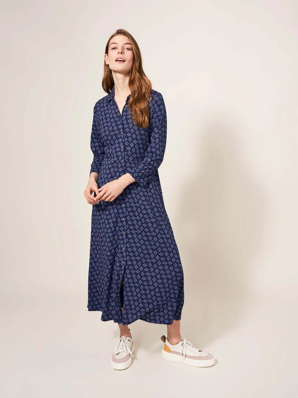 Rua Blusenkleid aus Jersey - Marineblau Mehrfarbig - 38 Bild 1