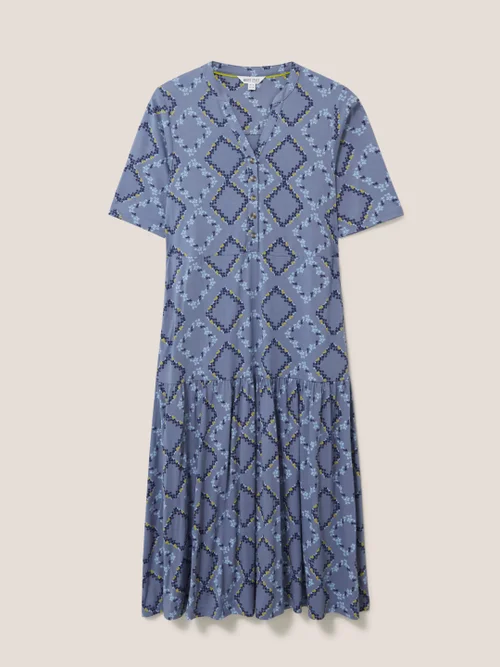 Sabina Jerseykleid - Blau Mehrfarbig - 38 Bild 4