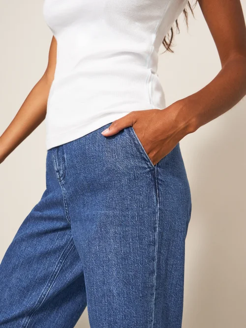 Sadie Jeans mit weitem Bein - Dunkler Denim - 34 Bild 2