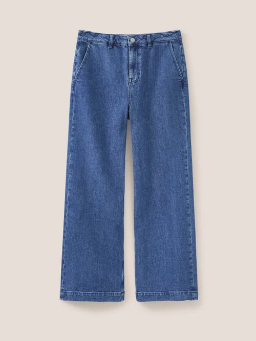 Sadie Jeans mit weitem Bein - Dunkler Denim - 34 Bild 4