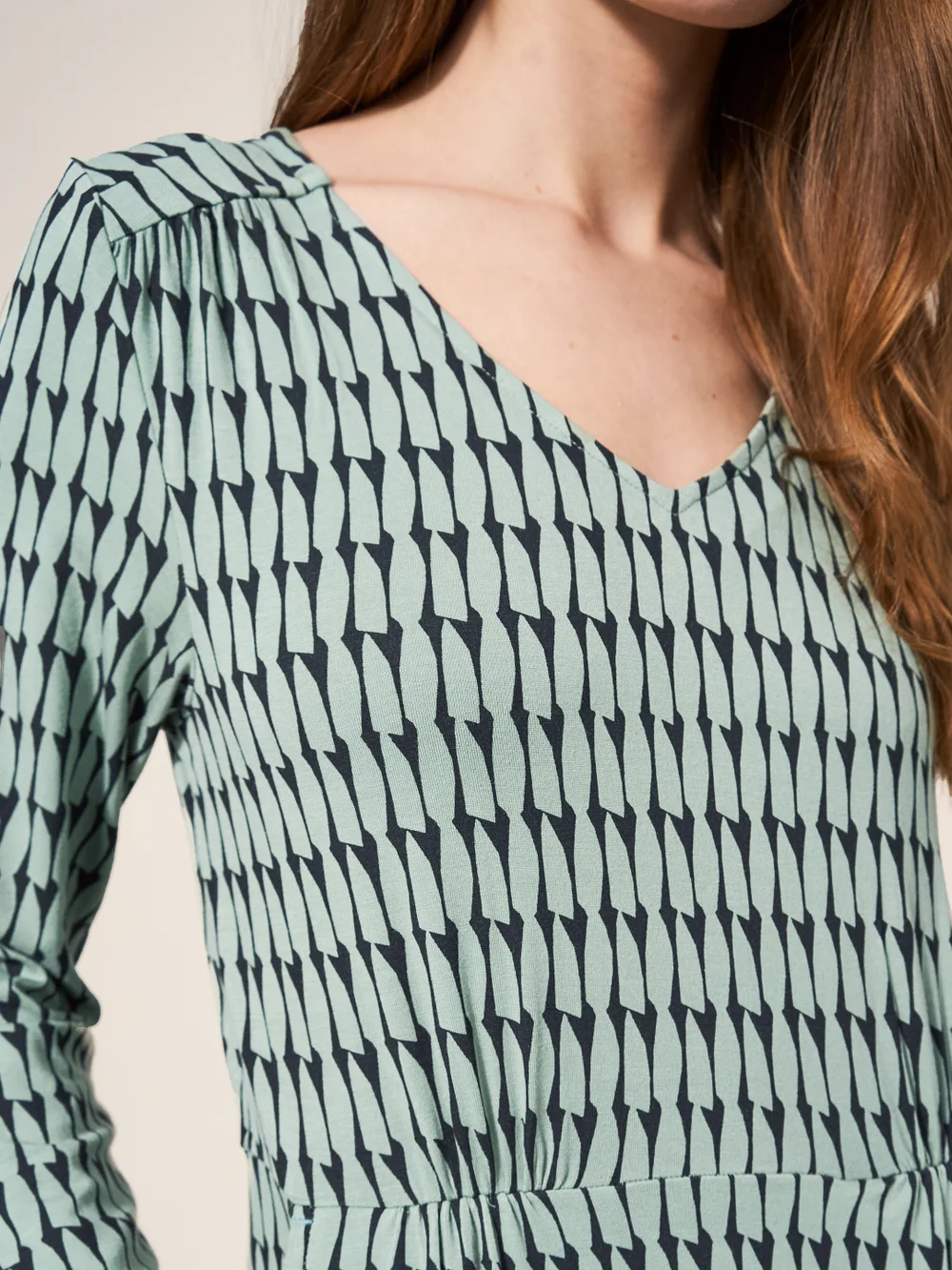 Tallie EcoVero Jerseykleid - Grün Mehrfarbig - 34 Bild 1