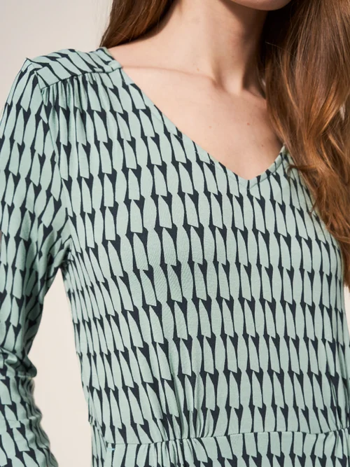 Tallie EcoVero Jerseykleid - Grün Mehrfarbig - 34 Bild 1