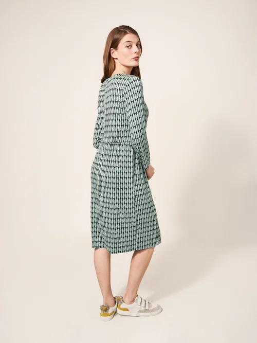 Tallie EcoVero Jerseykleid - Grün Mehrfarbig - 34 Bild 3