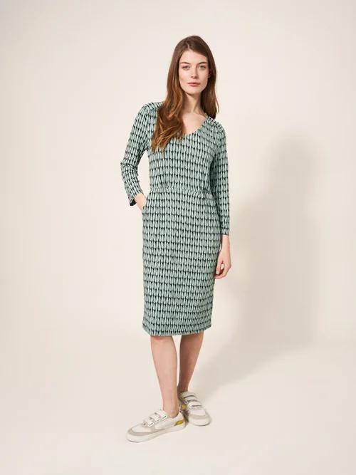 Tallie EcoVero Jerseykleid - Grün Mehrfarbig - 34 Bild 2