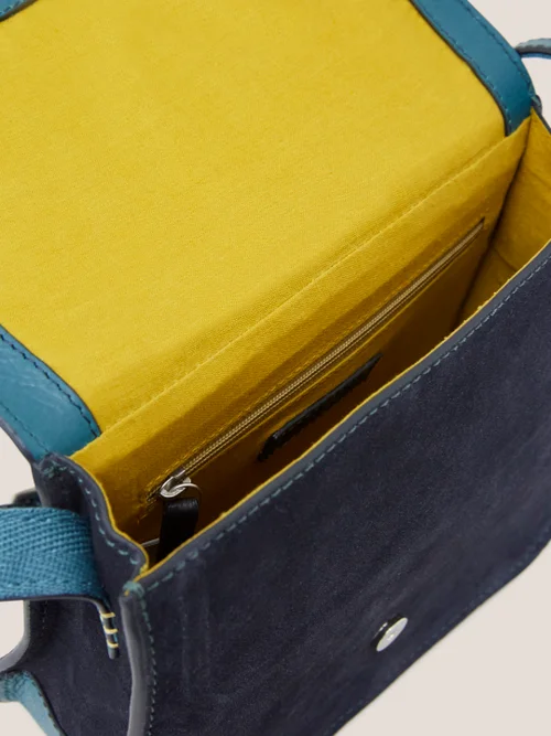 Eva Schultertasche aus Leder - Blaugrün Mehrfarbig - Einheitsgröße Bild 2