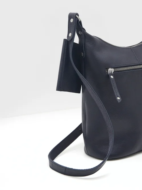 Fern Crossbody-Tasche aus Leder - Dunkel-Marineblau - Einheitsgröße Bild 3