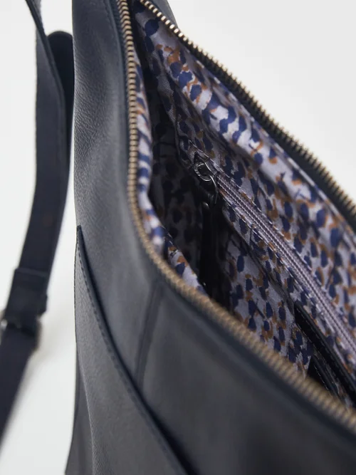 Fern Crossbody-Tasche aus Leder - Dunkel-Marineblau - Einheitsgröße Bild 2