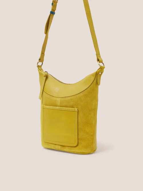 Mini Fleur Crossbody-Tasche aus Wildleder - Mittel-Grüngelb - Einheitsgröße Bild 1