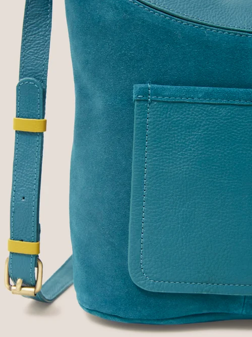 Mini Fleur Crossbody-Tasche aus Wildleder - Mittel-Blaugrün - Einheitsgröße Bild 2