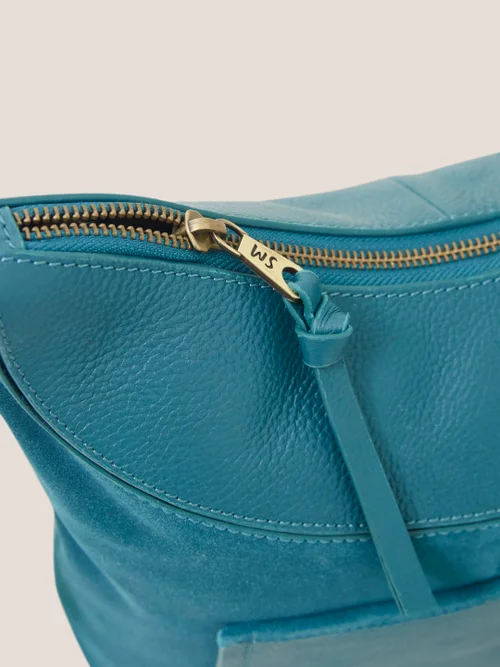 Mini Fleur Crossbody-Tasche aus Wildleder - Mittel-Blaugrün - Einheitsgröße Bild 3