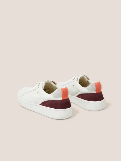 Sneaker aus Leder und Wildleder - Brillantweiß - 39 Bild 4
