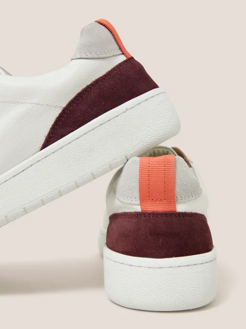 Sneaker aus Leder und Wildleder - Brillantweiß - 39 Bild 3