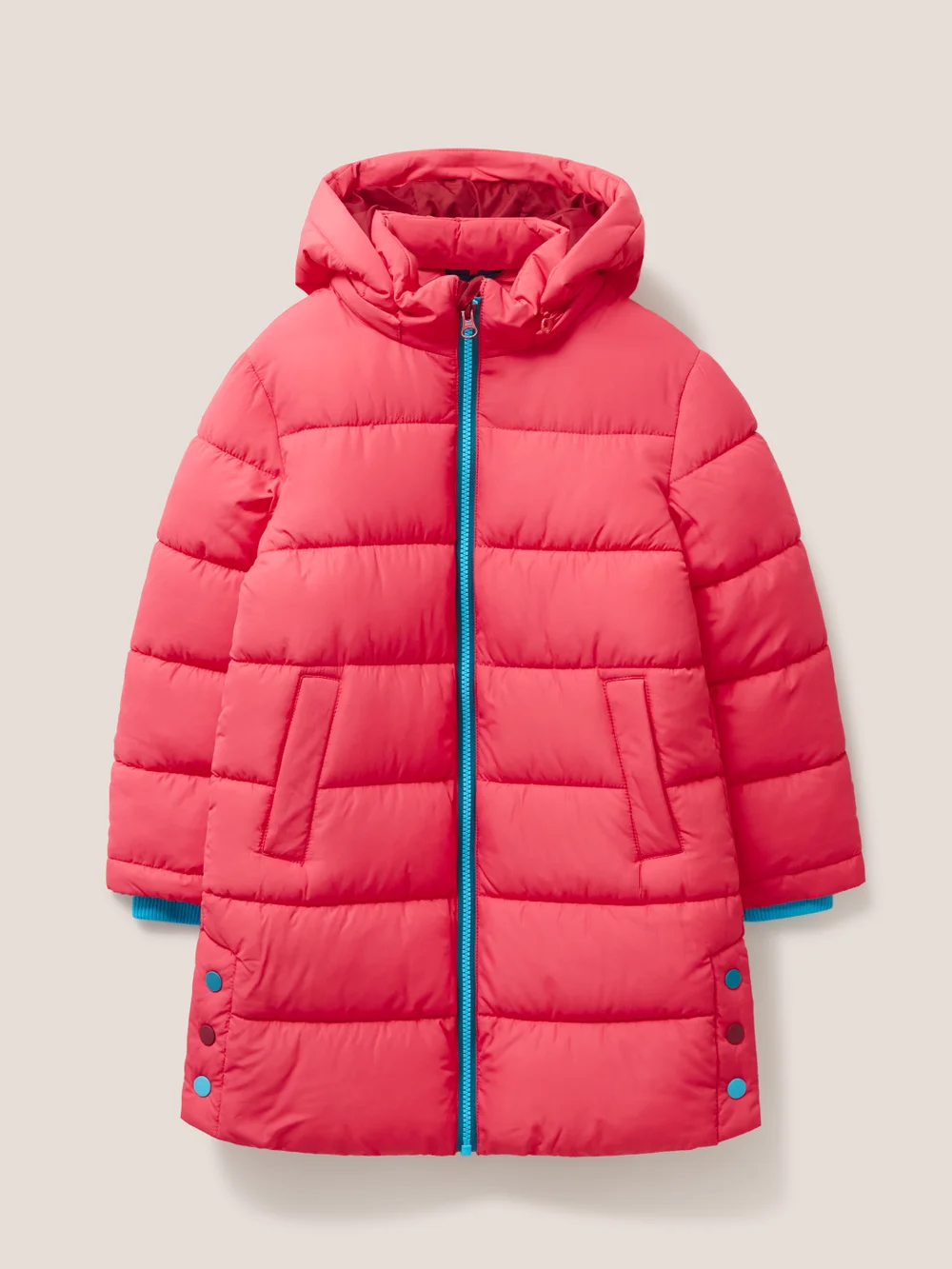 Langgeschnittene Steppjacke - Helles Pink - 3-4 Jahre Bild 1