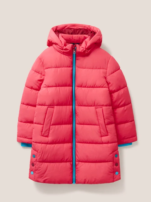 Langgeschnittene Steppjacke - Helles Pink - 3-4 Jahre Bild 1