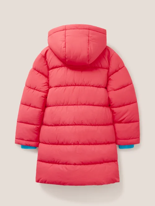Langgeschnittene Steppjacke - Helles Pink - 3-4 Jahre Bild 3