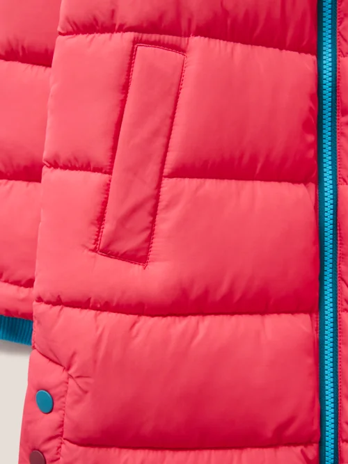 Langgeschnittene Steppjacke - Helles Pink - 3-4 Jahre Bild 2