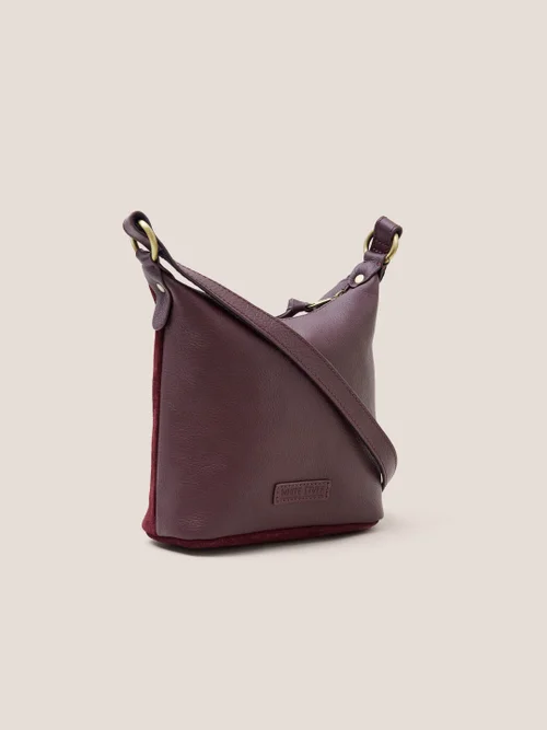 Mini Fleur Crossbody-Tasche aus Wildleder - Dunkelviolett - Einheitsgröße Bild 4