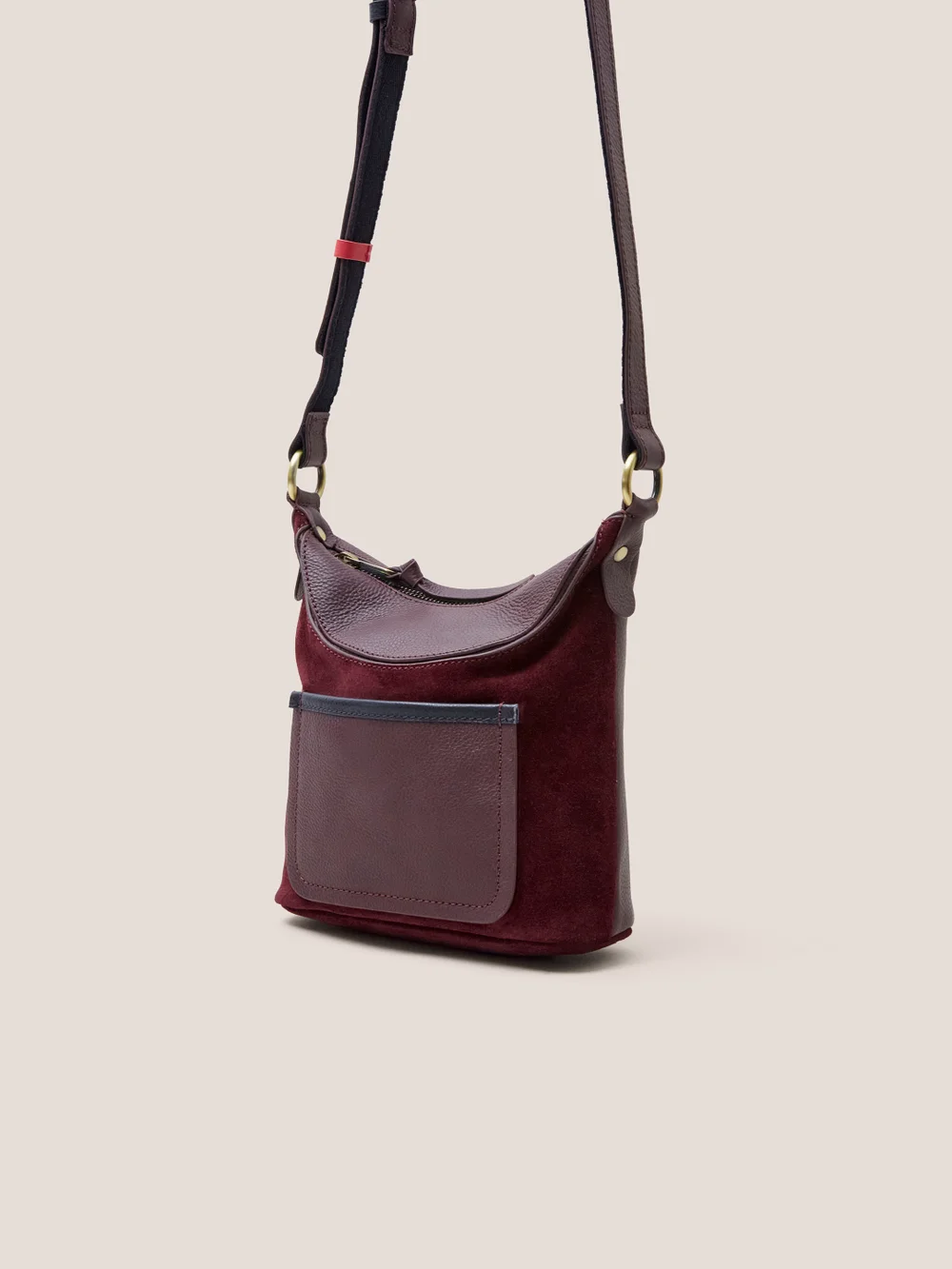 Mini Fleur Crossbody-Tasche aus Wildleder - Dunkelviolett - Einheitsgröße Bild 1