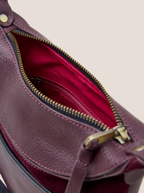 Mini Fleur Crossbody-Tasche aus Wildleder - Dunkelviolett - Einheitsgröße Bild 2