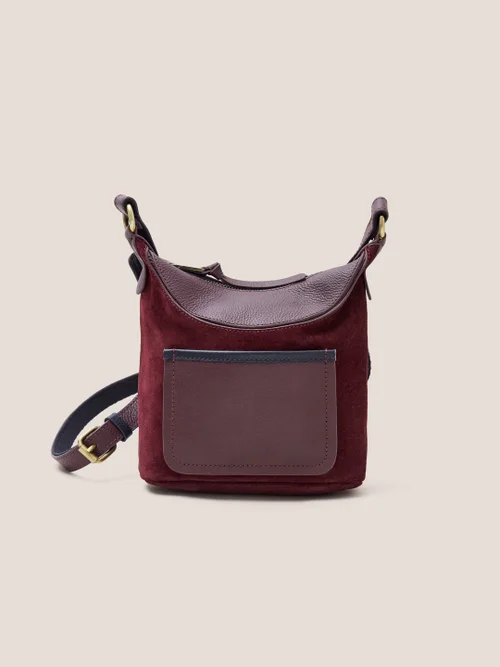 Mini Fleur Crossbody-Tasche aus Wildleder - Dunkelviolett - Einheitsgröße Bild 3