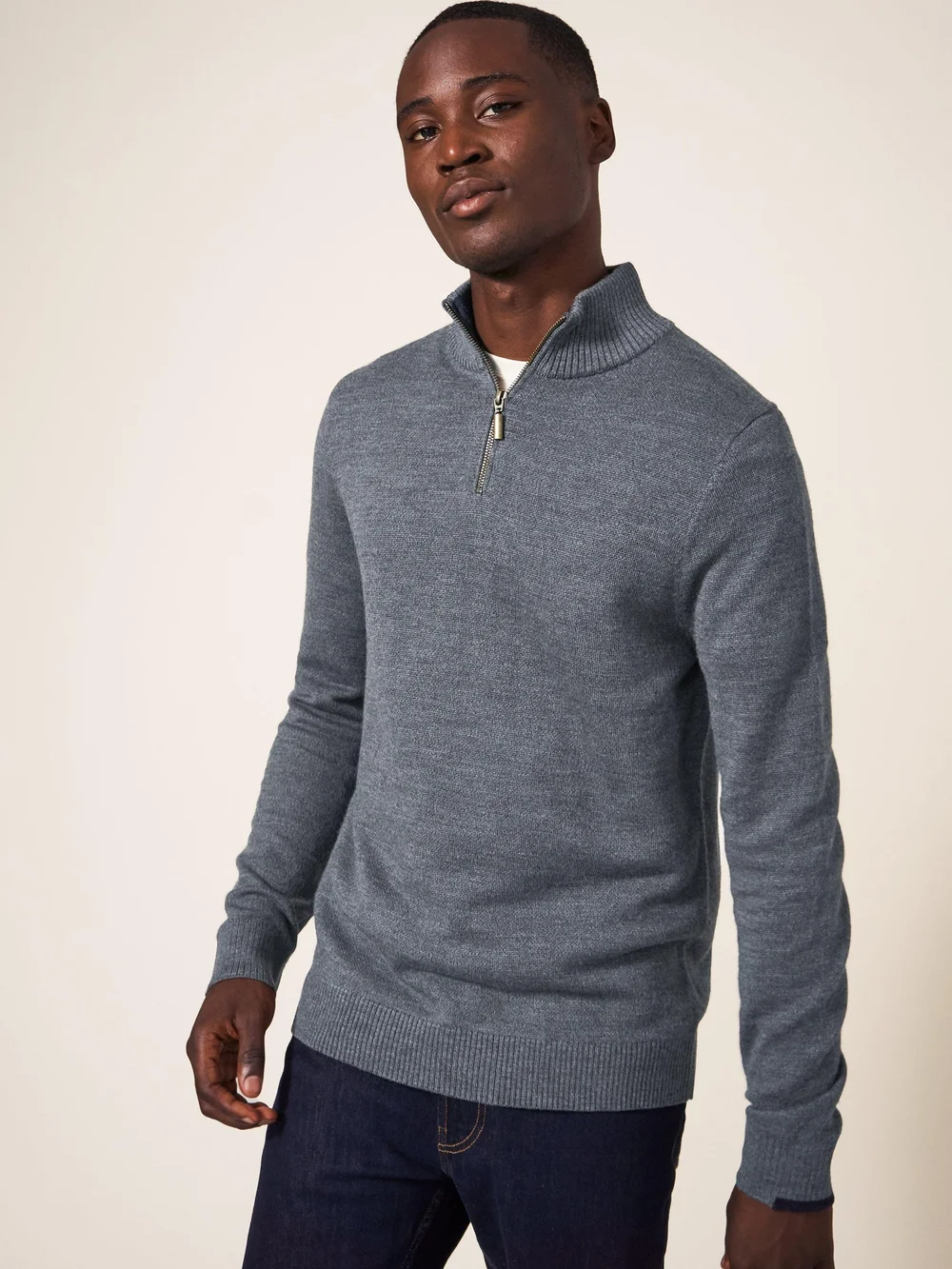 Merinopullover Newport mit Trichterkragen - Charc Grey - L Bild 1
