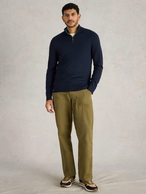 Merinopullover Newport mit Trichterkragen - Dark Navy - L Bild 2