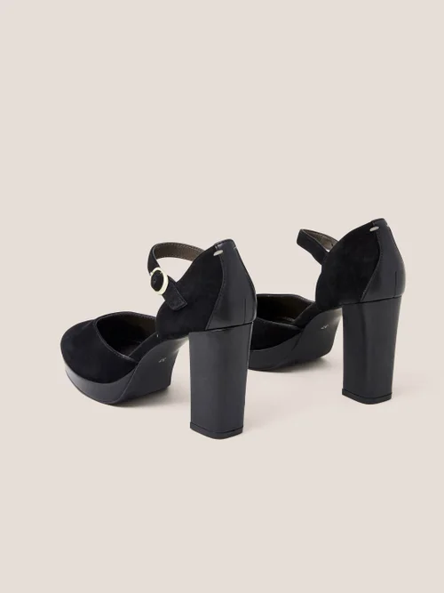 Priscilla Plateauschuhe aus Wildleder - Pures Schwarz - 39 Bild 4
