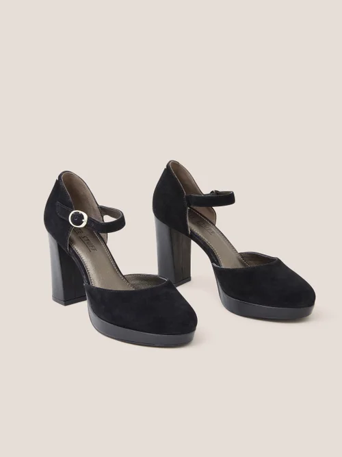 Priscilla Plateauschuhe aus Wildleder - Pures Schwarz - 39 Bild 3