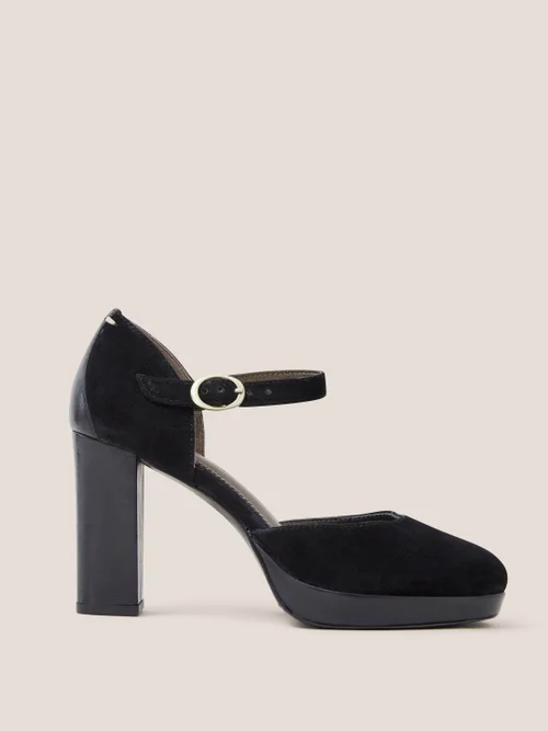 Priscilla Plateauschuhe aus Wildleder - Pures Schwarz - 39 Bild 1