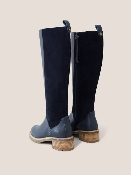 Serena Kniehohe Stiefel aus Leder - Dunkel-Marineblau - 39 Bild 4
