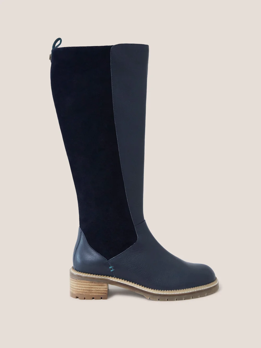 Serena Kniehohe Stiefel aus Leder - Dunkel-Marineblau - 39 Bild 1
