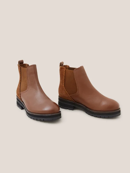 Weite Chelsea Boots aus Leder - Mittelbraun - 39 Bild 3