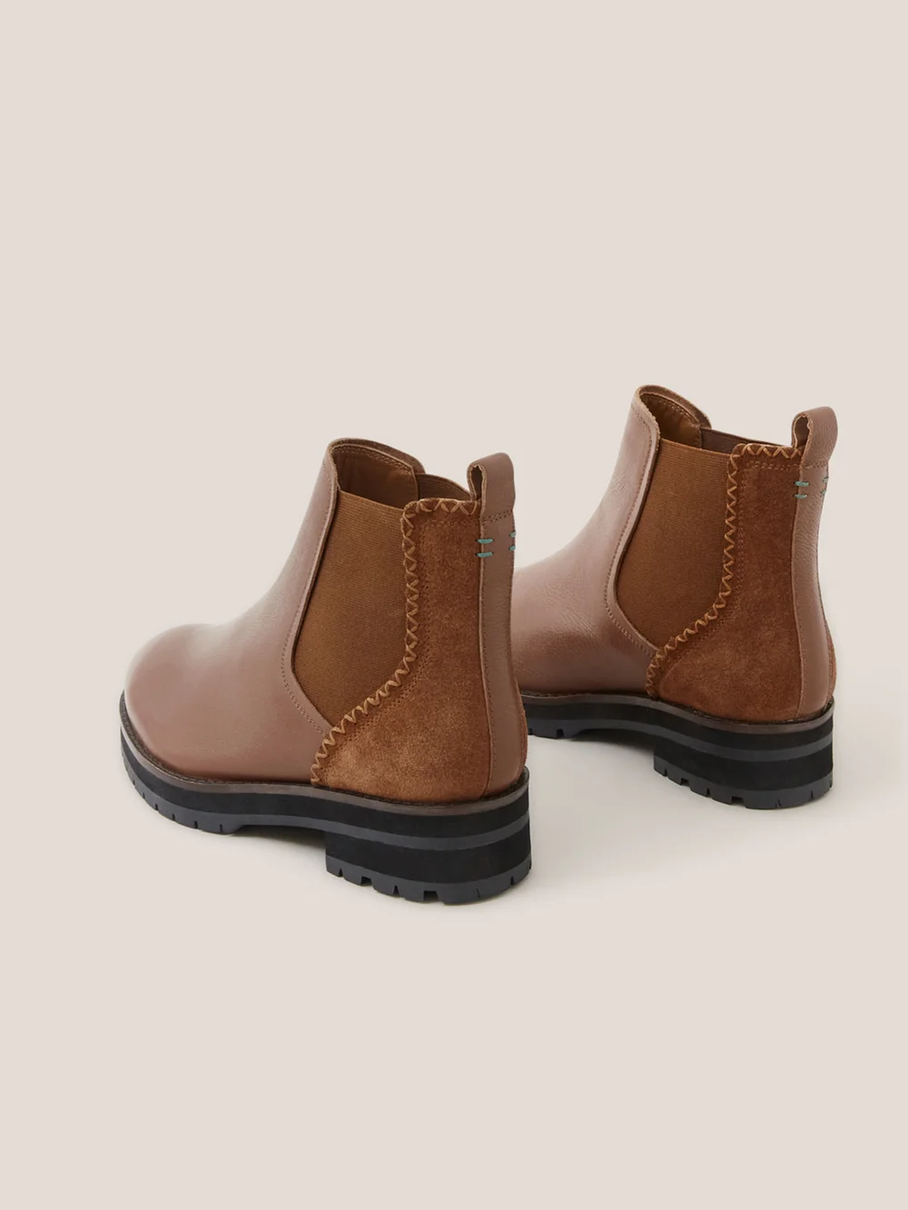 Weite Chelsea Boots aus Leder - Mittelbraun - 39 Bild 1