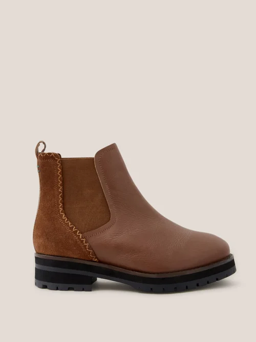Weite Chelsea Boots aus Leder - Mittelbraun - 39 Bild 4
