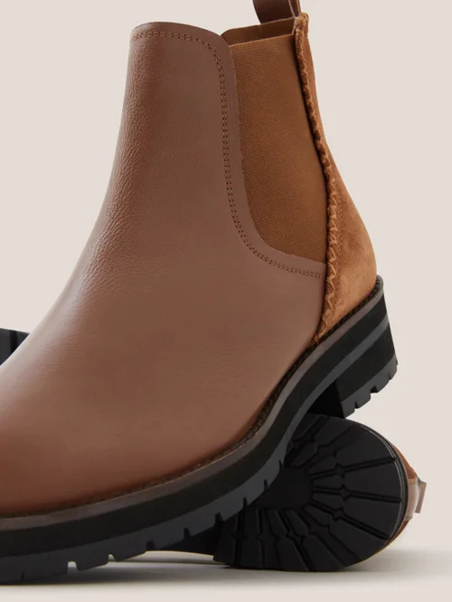 Weite Chelsea Boots aus Leder - Mittelbraun - 39 Bild 2