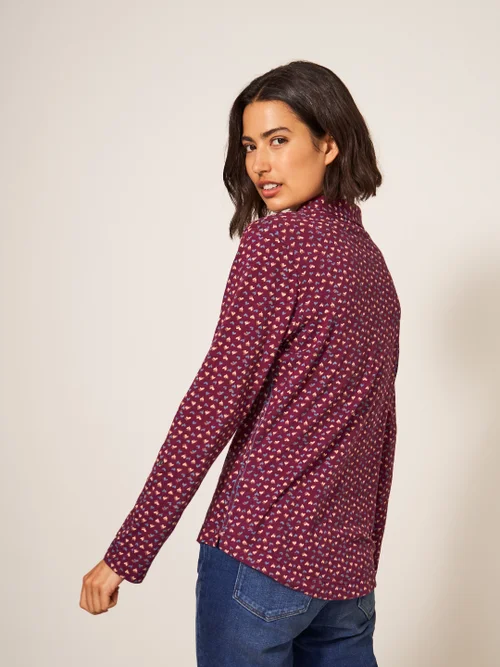 Annie Jersey-Hemd - Violetter Aufdruck - 38 Bild 3