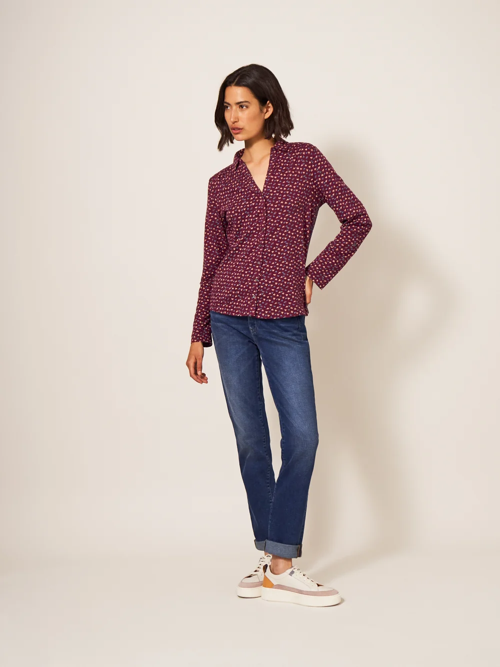 Annie Jersey-Hemd - Violetter Aufdruck - 38 Bild 1
