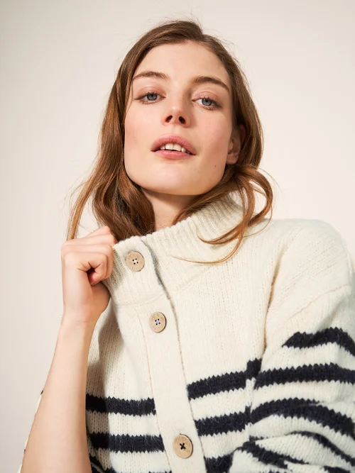 Bonnie Strickjacke - Elfenbeinfarben Mehrfarbig - 38 Bild 2
